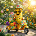 BonBanane delivery mascot logo
